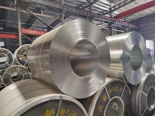 Hot Dipped Galvanized Steel Checkered Plate Diamond Steel Coil از سرویس برش