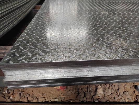 Z41-Z60 پوشش 13.75 * 1500mm صفحه فولادی الگوی گالوانیزه برای گزینه های سفارشی