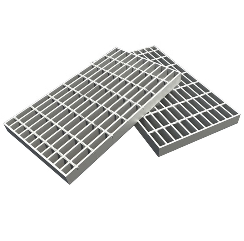 ساختار فولادی گالوانیزه خندق پوشش کف قفل تخلیه گرل 50mm Cross Bar Pitch